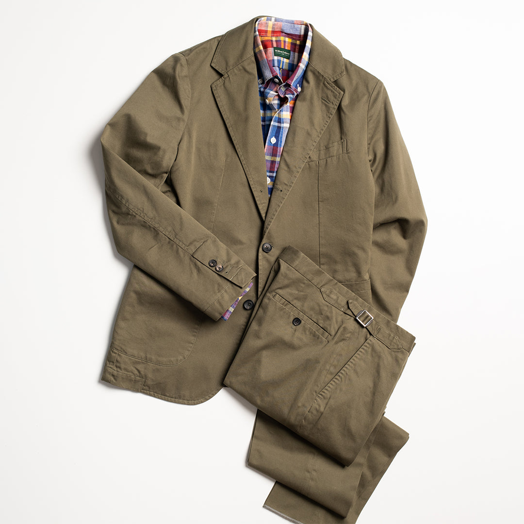 Olive Washed Cotton Barbon Jacket