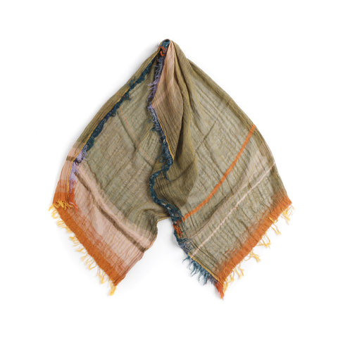 Orange Trim Tamaki Niime Cotton Roots Shawl
