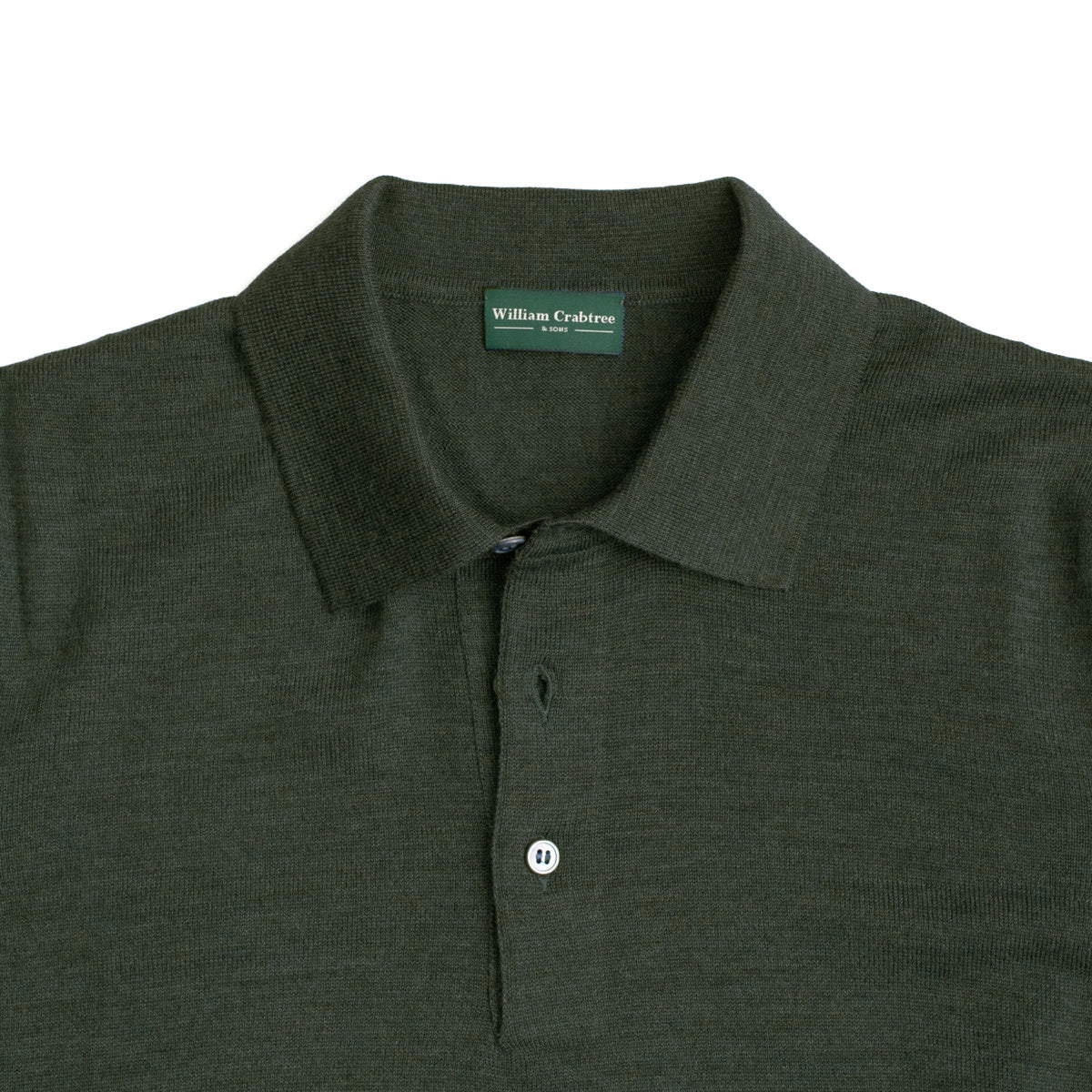 Olive Green Merino Wool Sportshirt