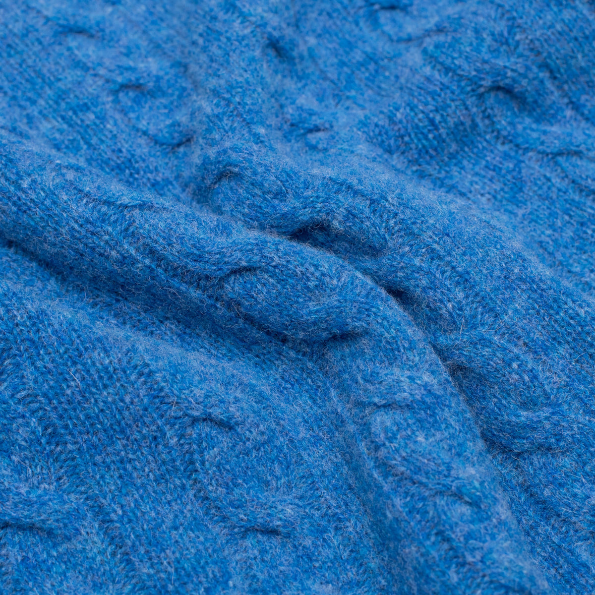 Aegean Blue Cable Shetland Knit Jumper