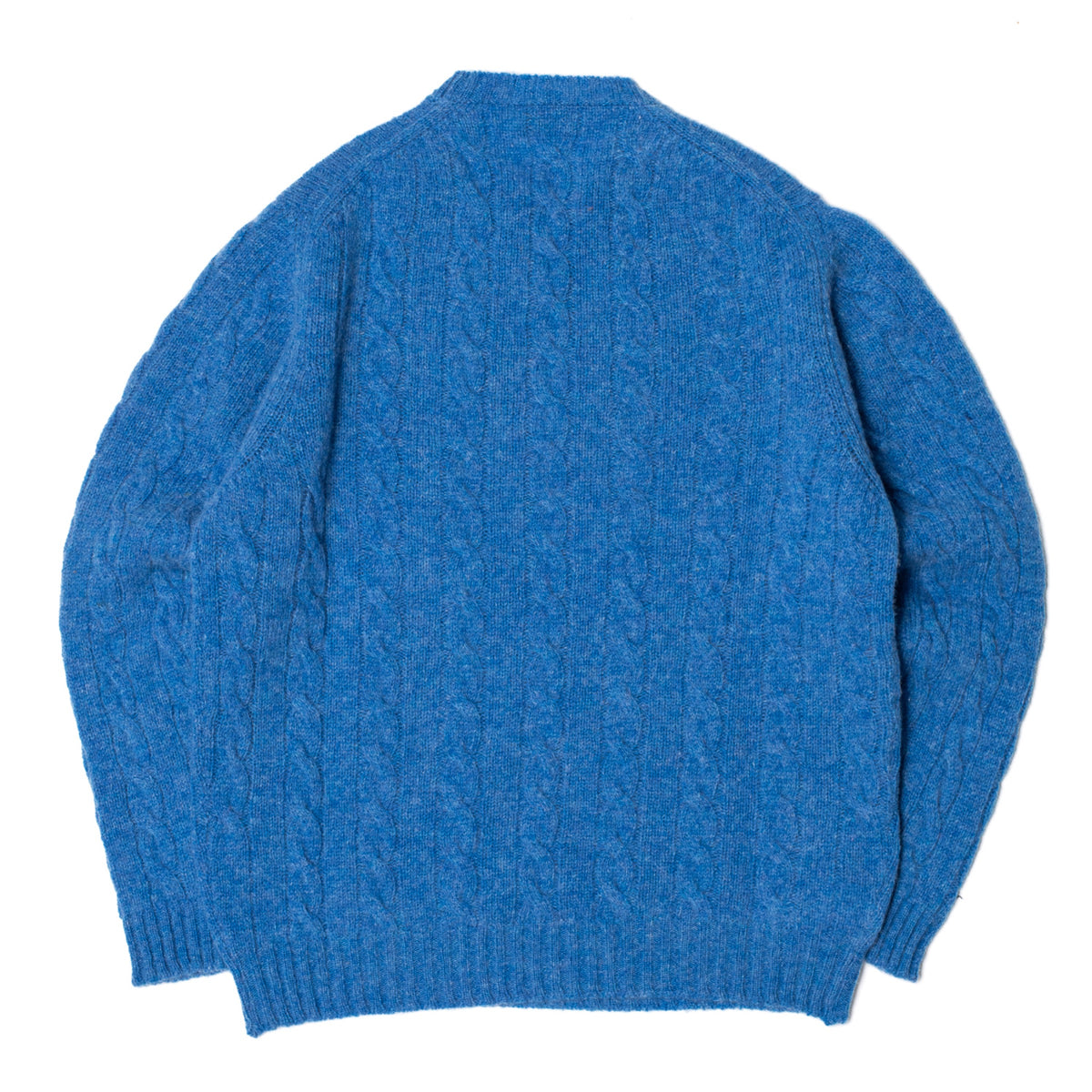 Aegean Blue Cable Shetland Knit Jumper