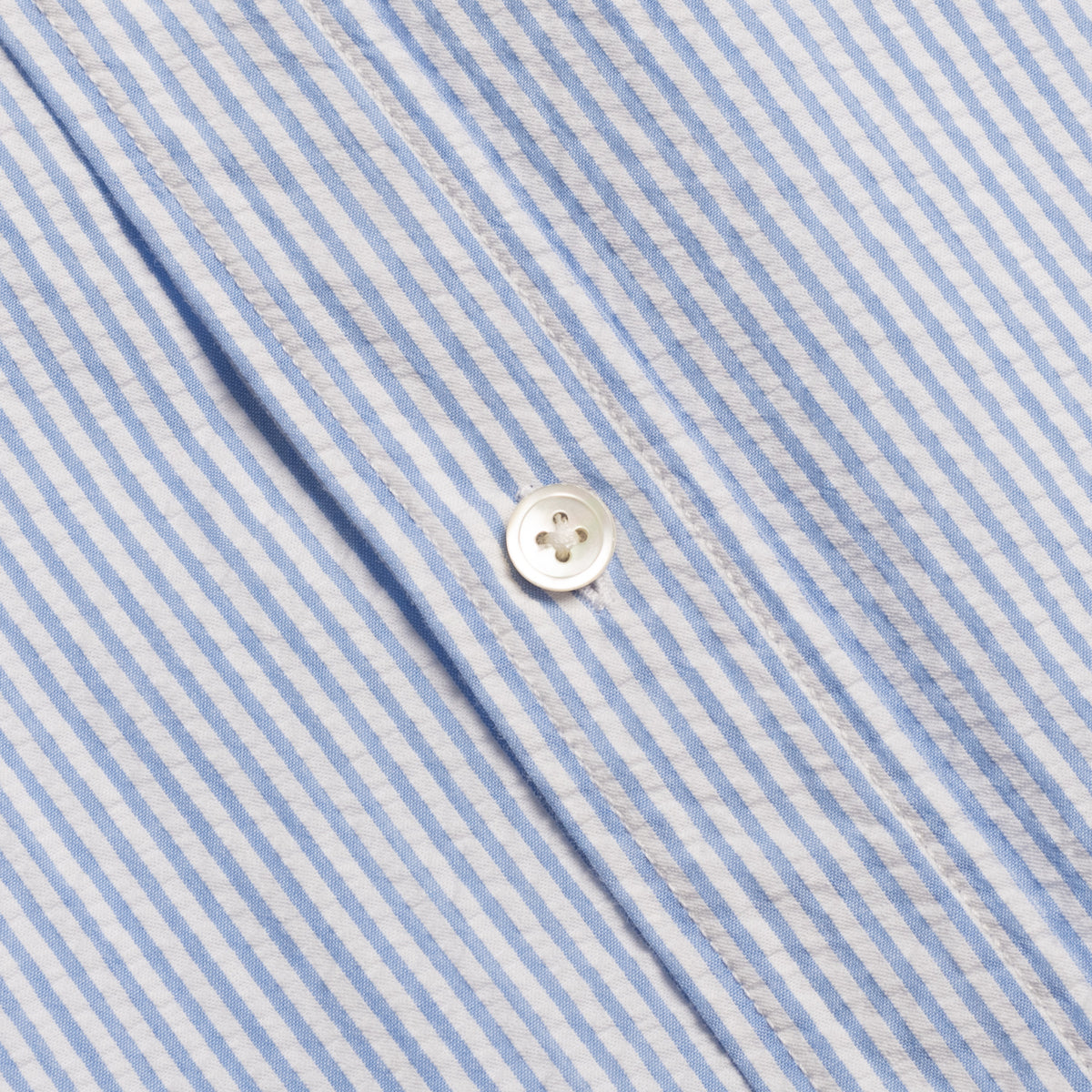 Blue Seersucker Cotton Shirt