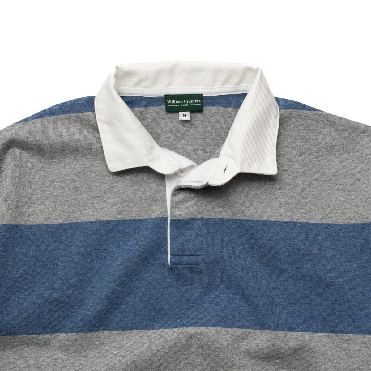 Blue/Ash Melange Striped Rugby Shirt