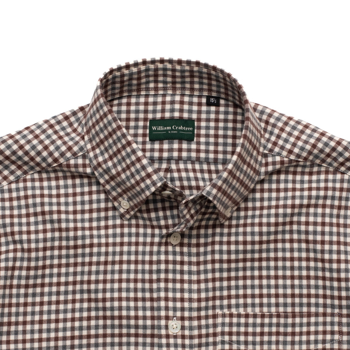 Burgundy Grey Gingham Brushed Oxford BD Shirt