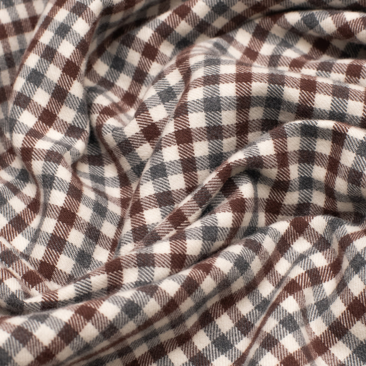 Burgundy Grey Gingham Brushed Oxford BD Shirt