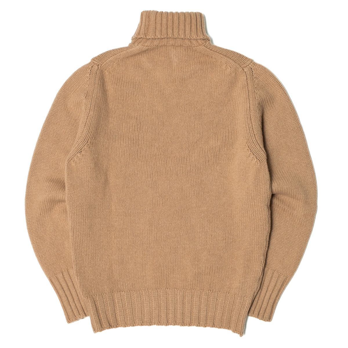 Cognac Wool Cashmere Roll Neck