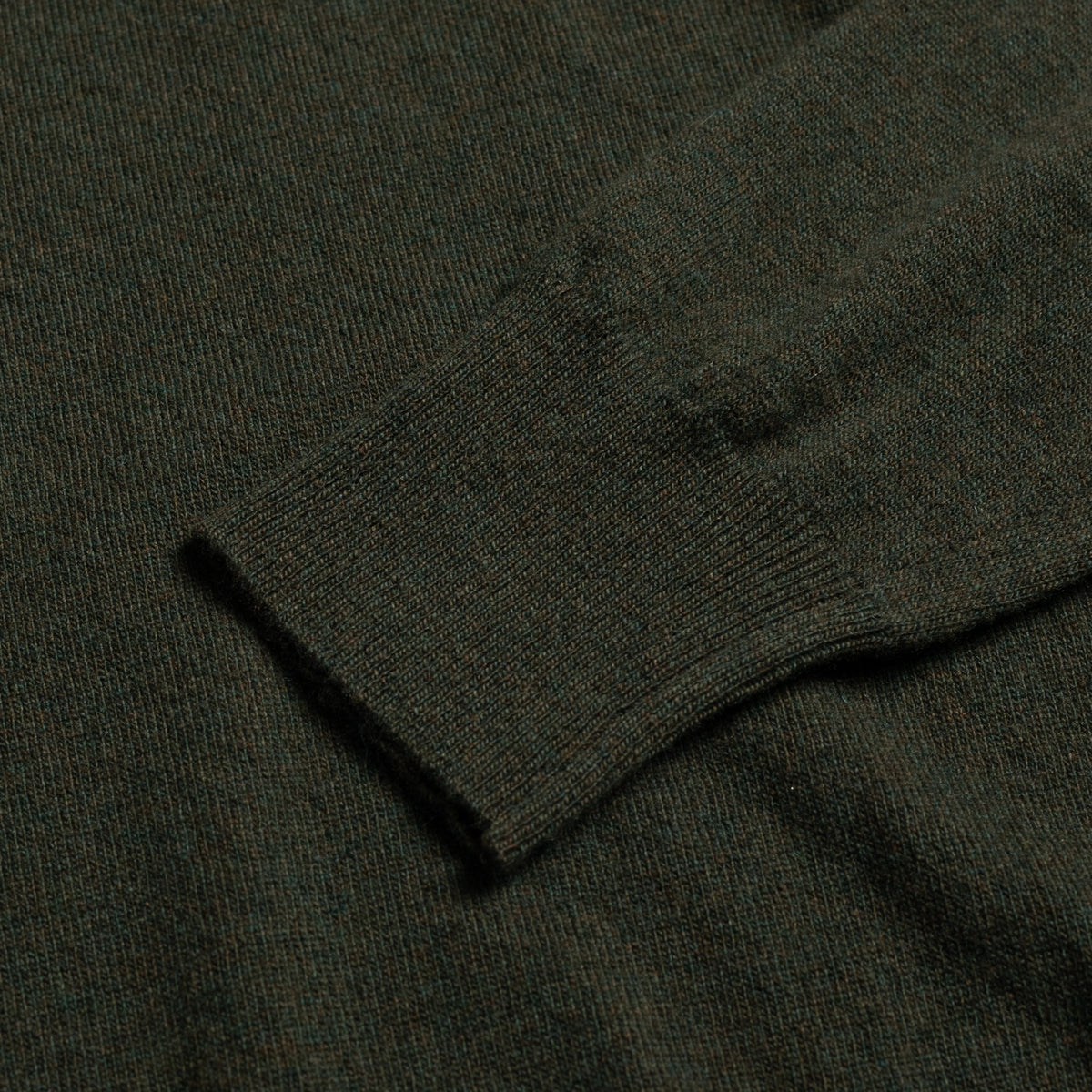 Dark Fern Wool/Cashmere Keswick Quarter Zip
