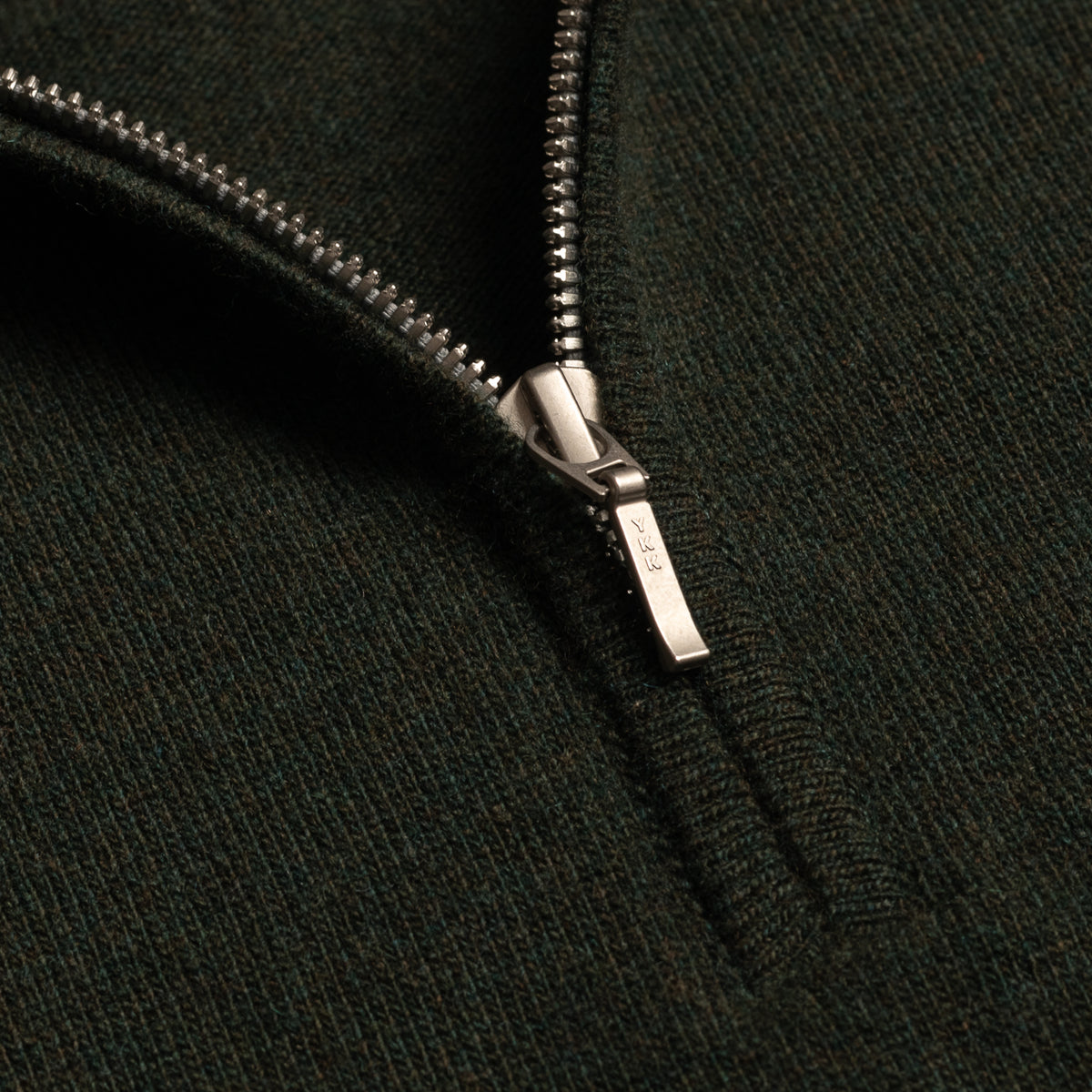 Dark Fern Wool/Cashmere Keswick Quarter Zip
