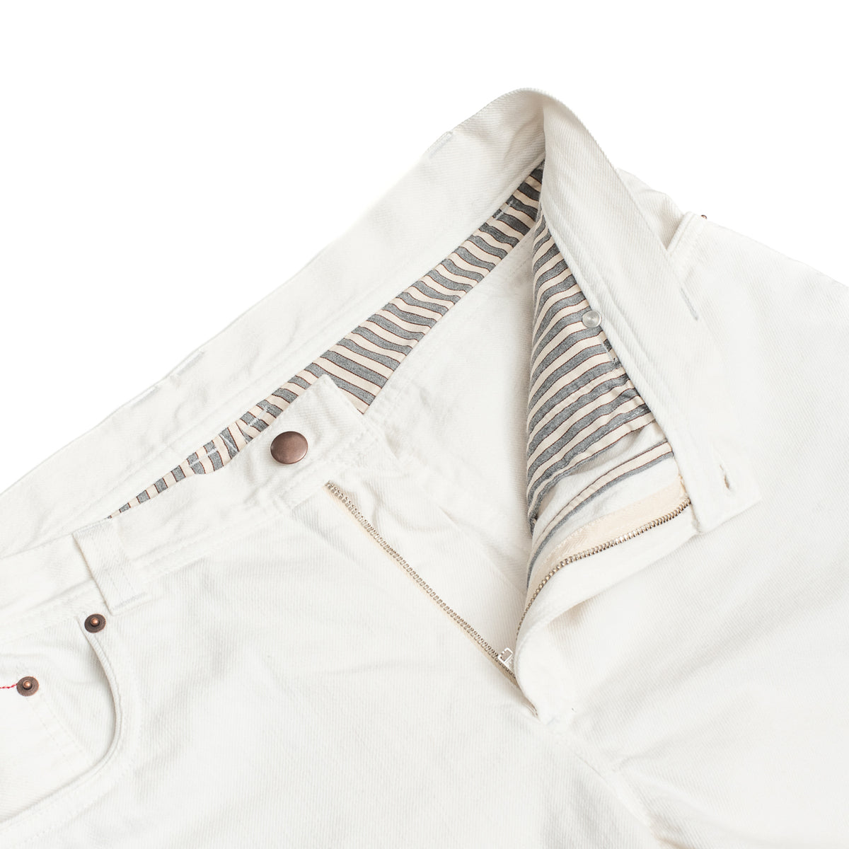 Ecru Japanese Selvedge Denim Jeans