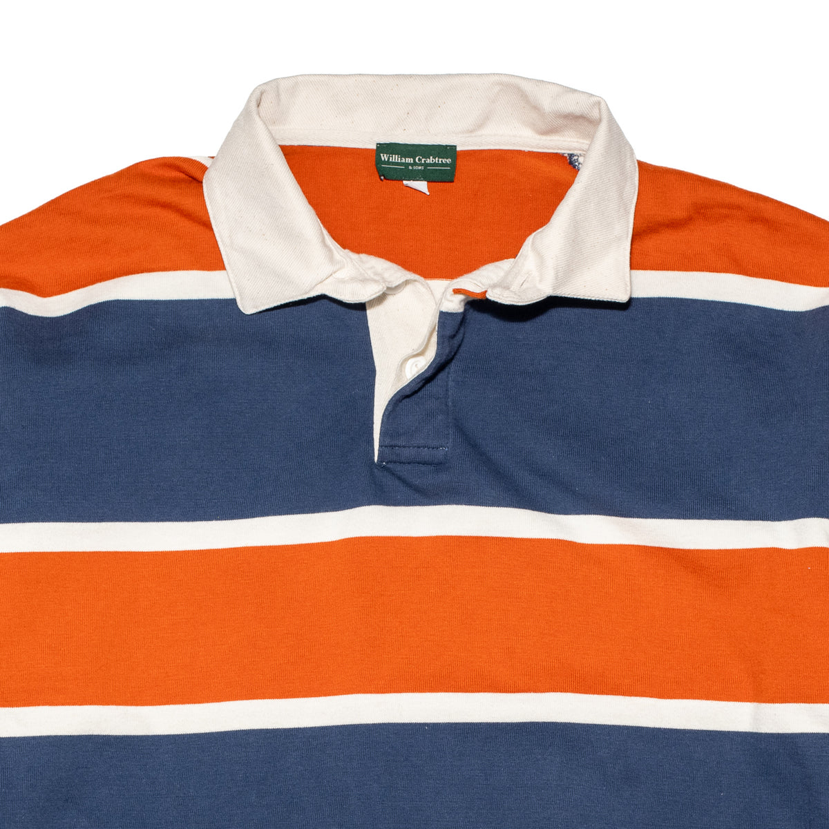 Faded Navy/Copper/Ecru Striped Rugby Shirt