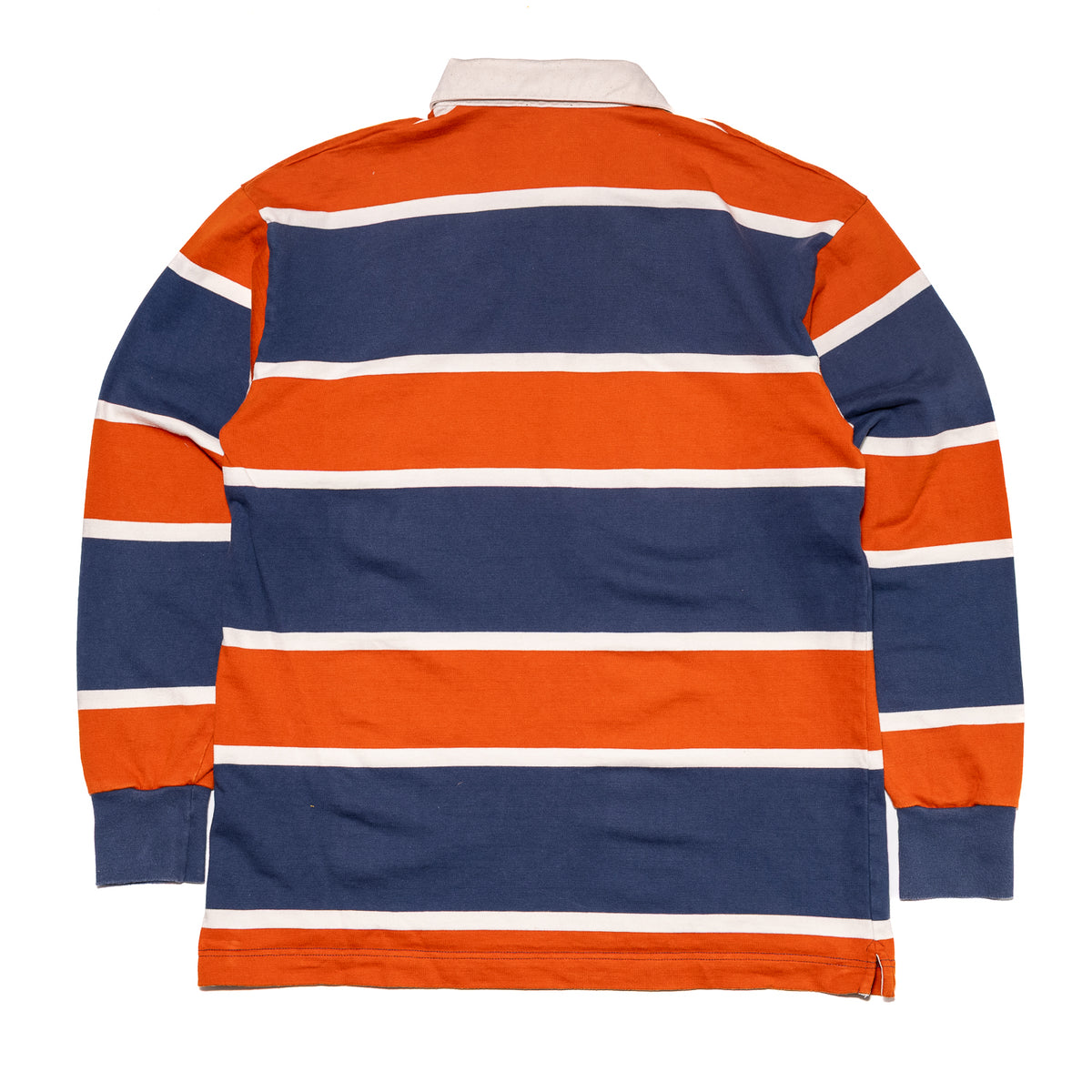 Faded Navy/Copper/Ecru Striped Rugby Shirt