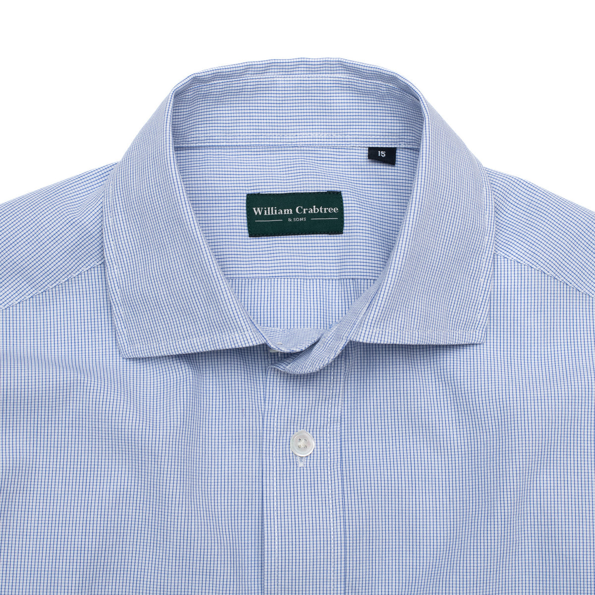 Graph Check Poplin Semi-spread Collar Shirt