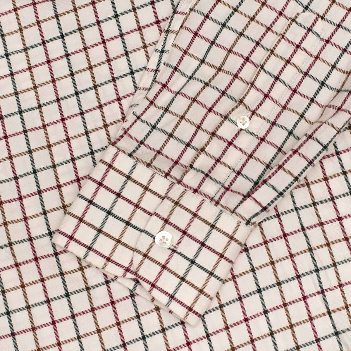 Green, Brown & Wine Tattersall Check Shirt