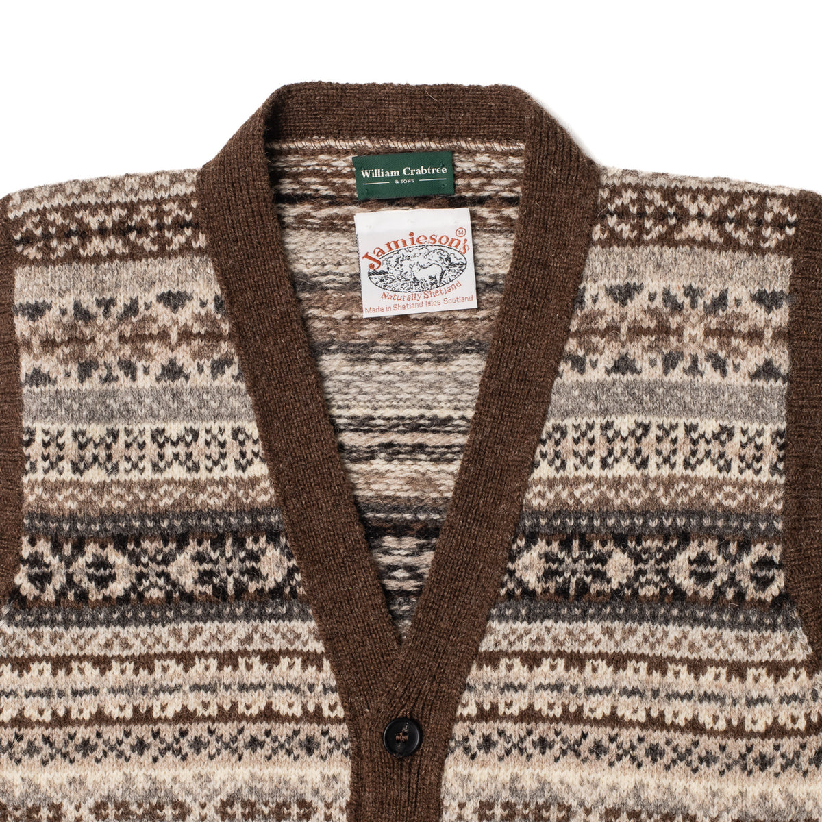 Hazel Brown Trim Fairisle Waistcoat