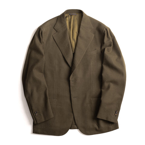 Khaki Green Wool / Cashmere Sports Jacket