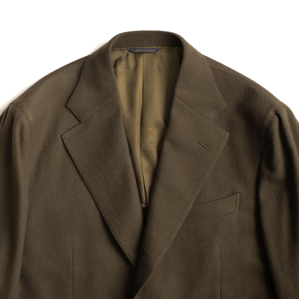 Khaki Green Wool / Cashmere Sports Jacket