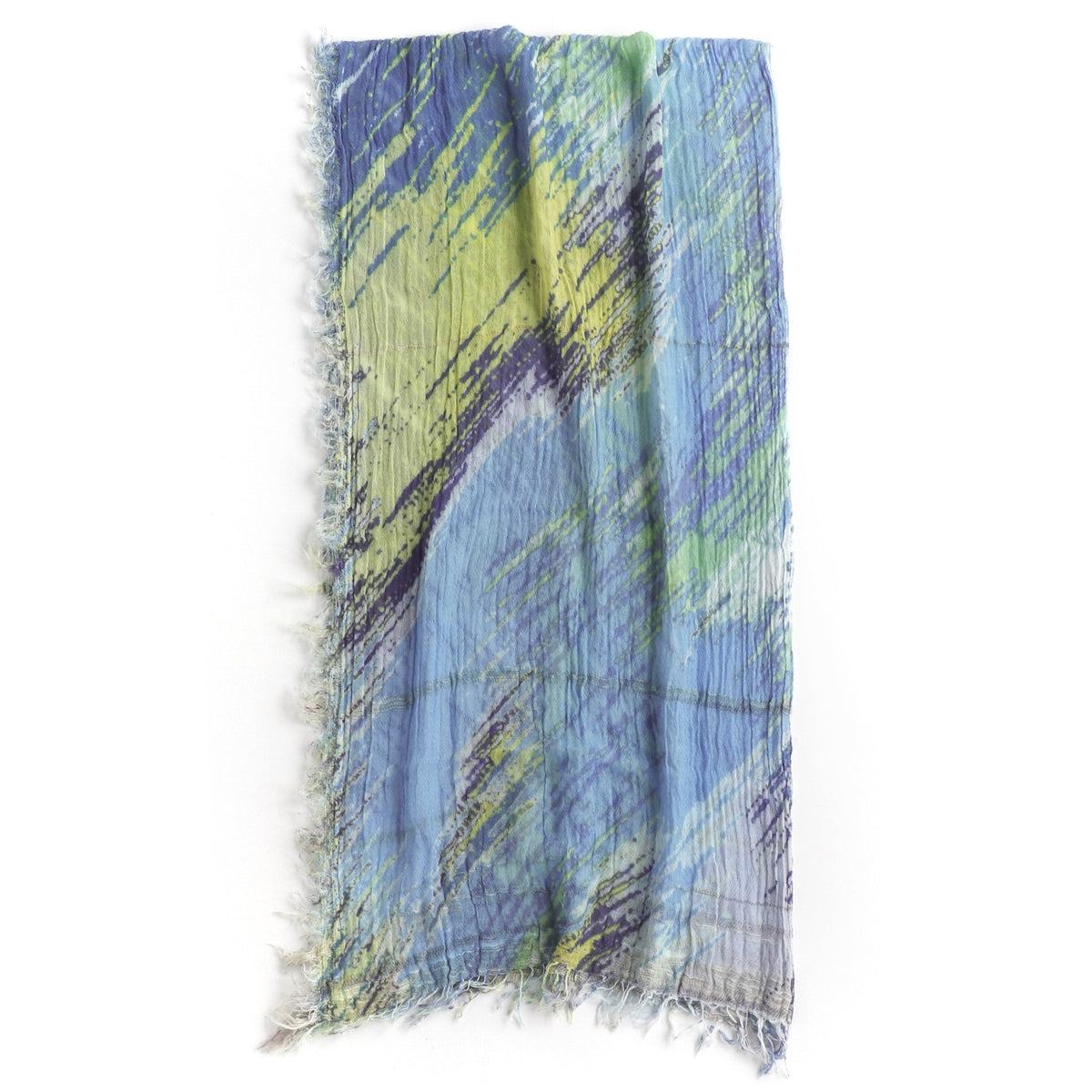 Light Blue Flash Print Tamaki Niime Cotton Roots Shawl