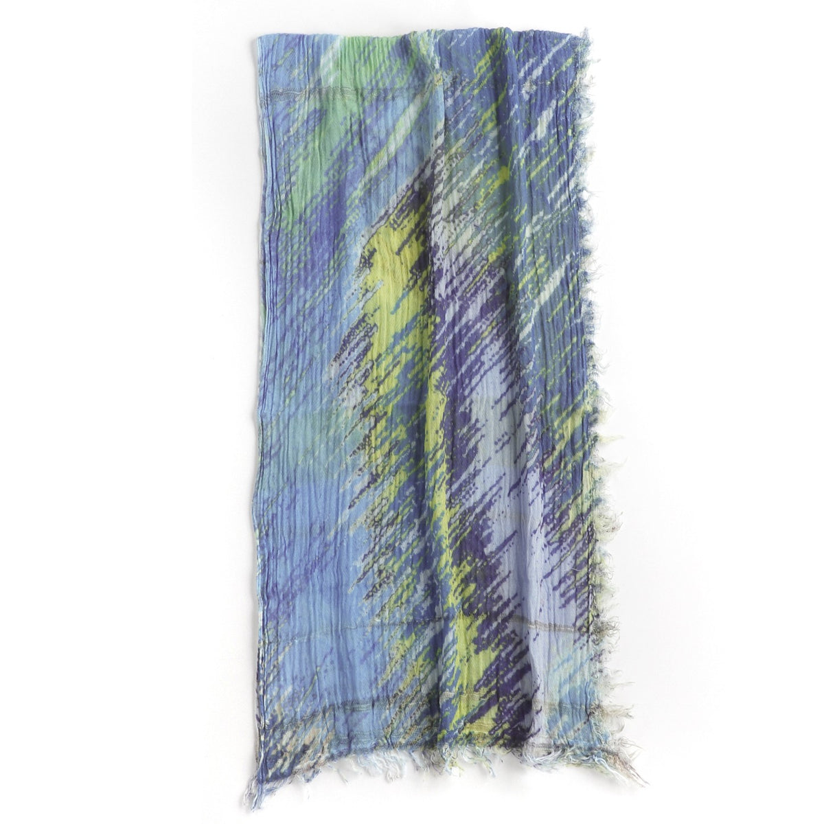 Light Blue Flash Print Tamaki Niime Cotton Roots Shawl