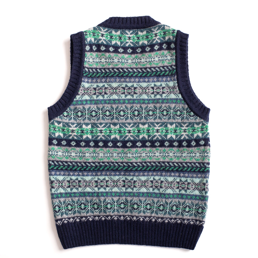 Navy Fairisle Slipover V-Neck