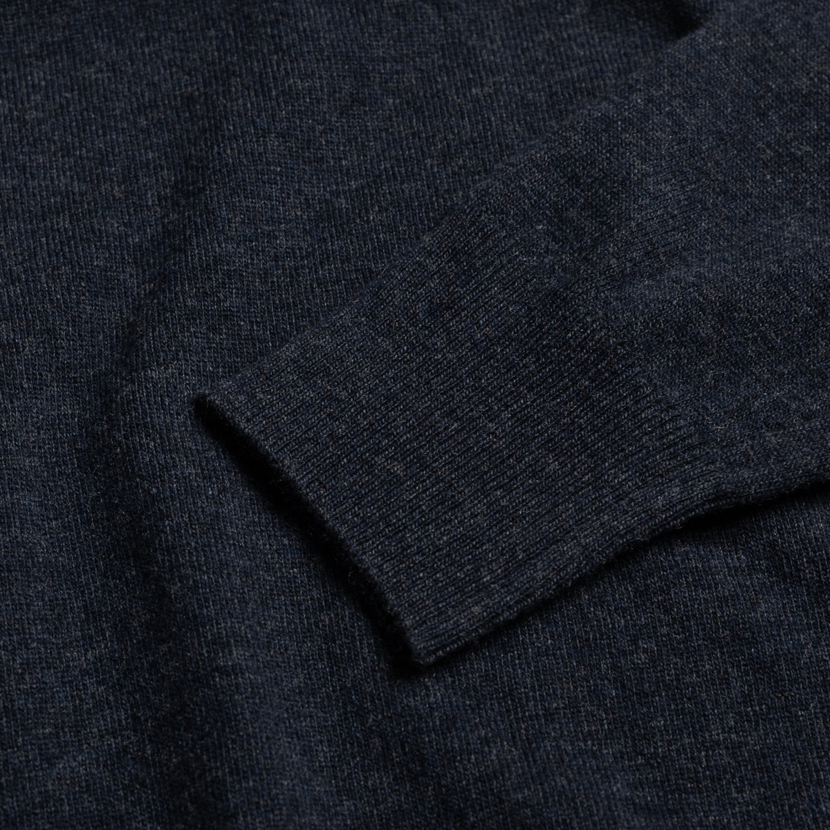 Navy Melange Wool/Cashmere Keswick Quarter Zip