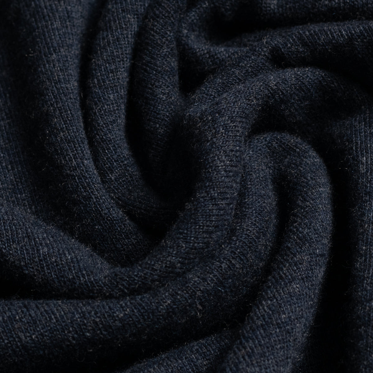 Navy Melange Wool/Cashmere Keswick Quarter Zip