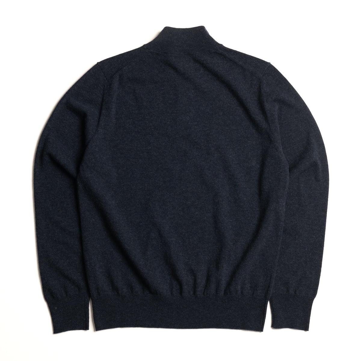 Navy Melange Wool/Cashmere Keswick Quarter Zip