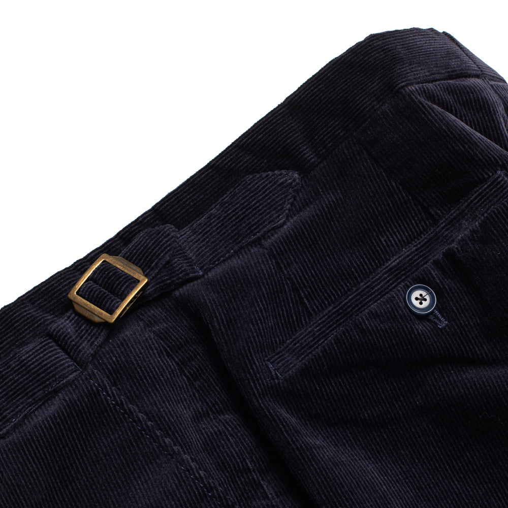 Navy Needlecord Trousers