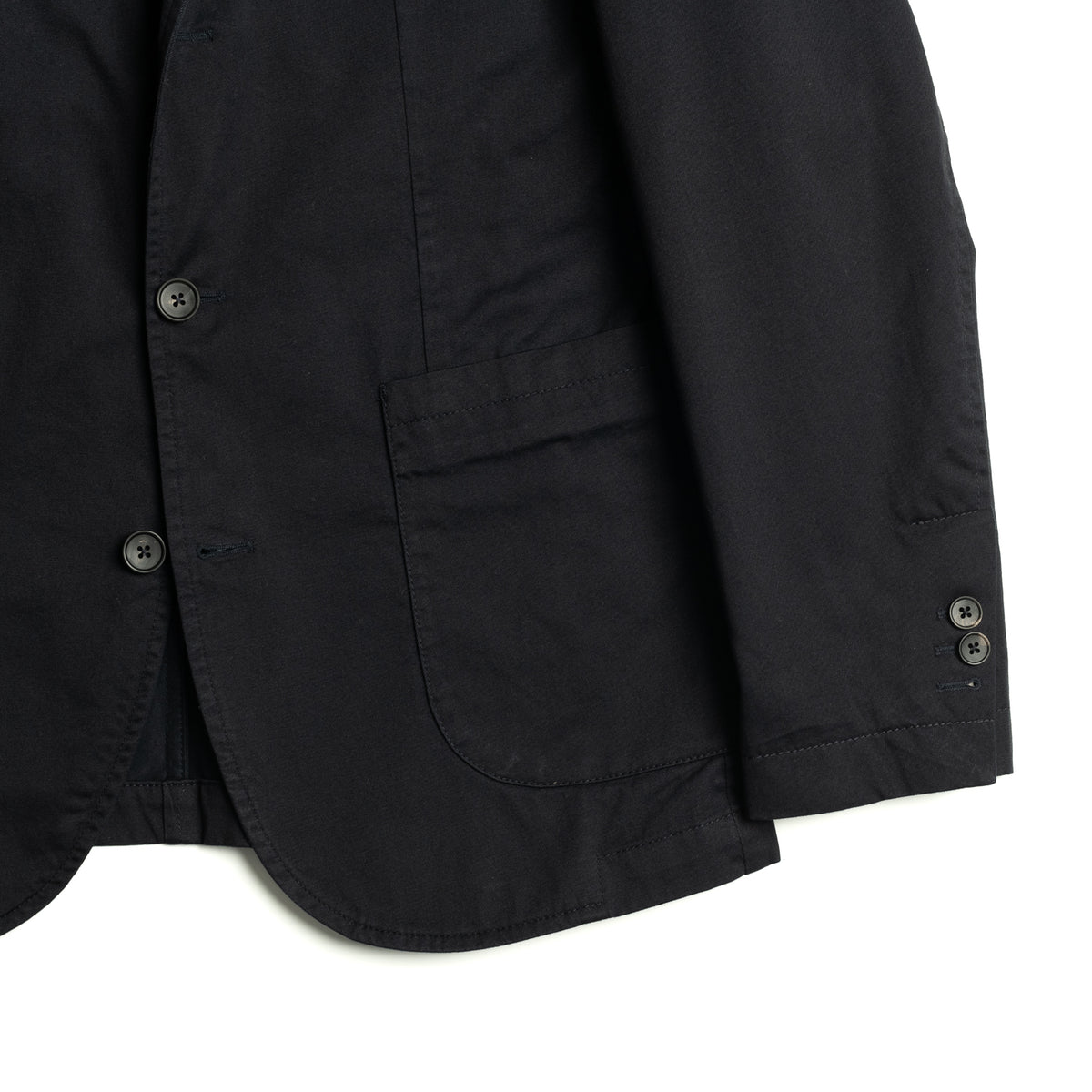 Navy Washed Cotton Barbon Jacket