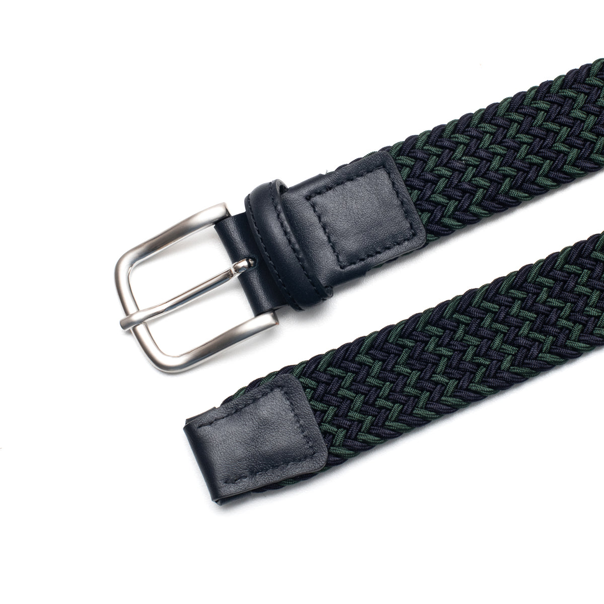 Navy / Green Braided Belt