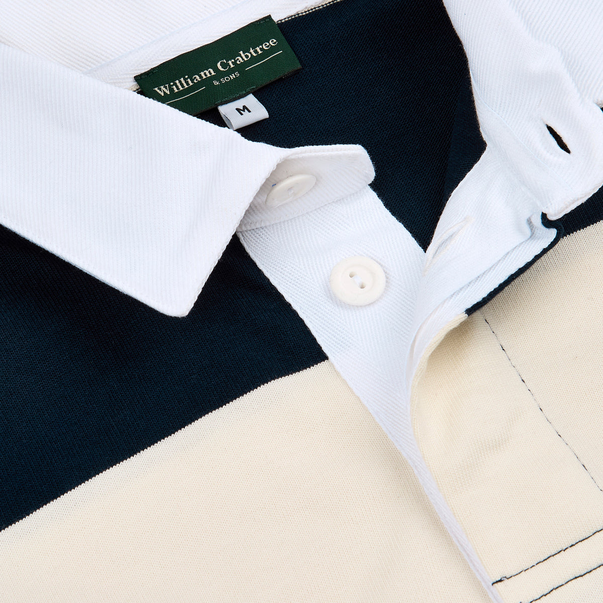 Navy/Ivory Striped Rugby Shirt – William Crabtree & Sons