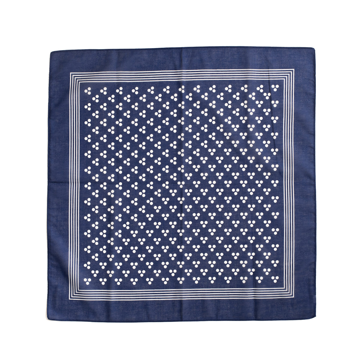 Navy/White Triple Dot Pattern Cotton Handkerchief – William Crabtree & Sons