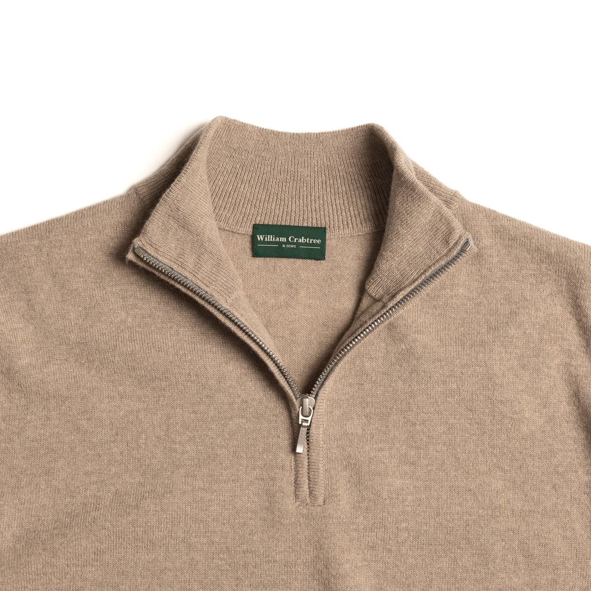 Oatmeal Wool/Cashmere Keswick Quarter Zip