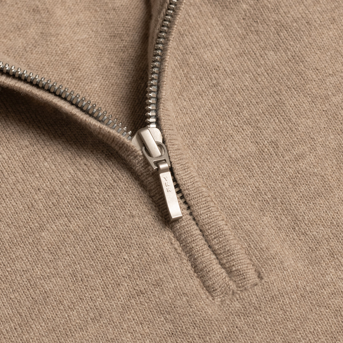 Oatmeal Wool/Cashmere Keswick Quarter Zip