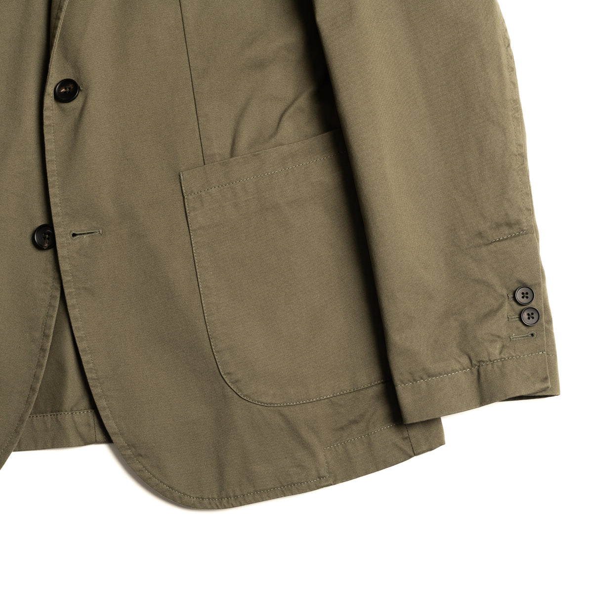 Olive Washed Cotton Barbon Jacket