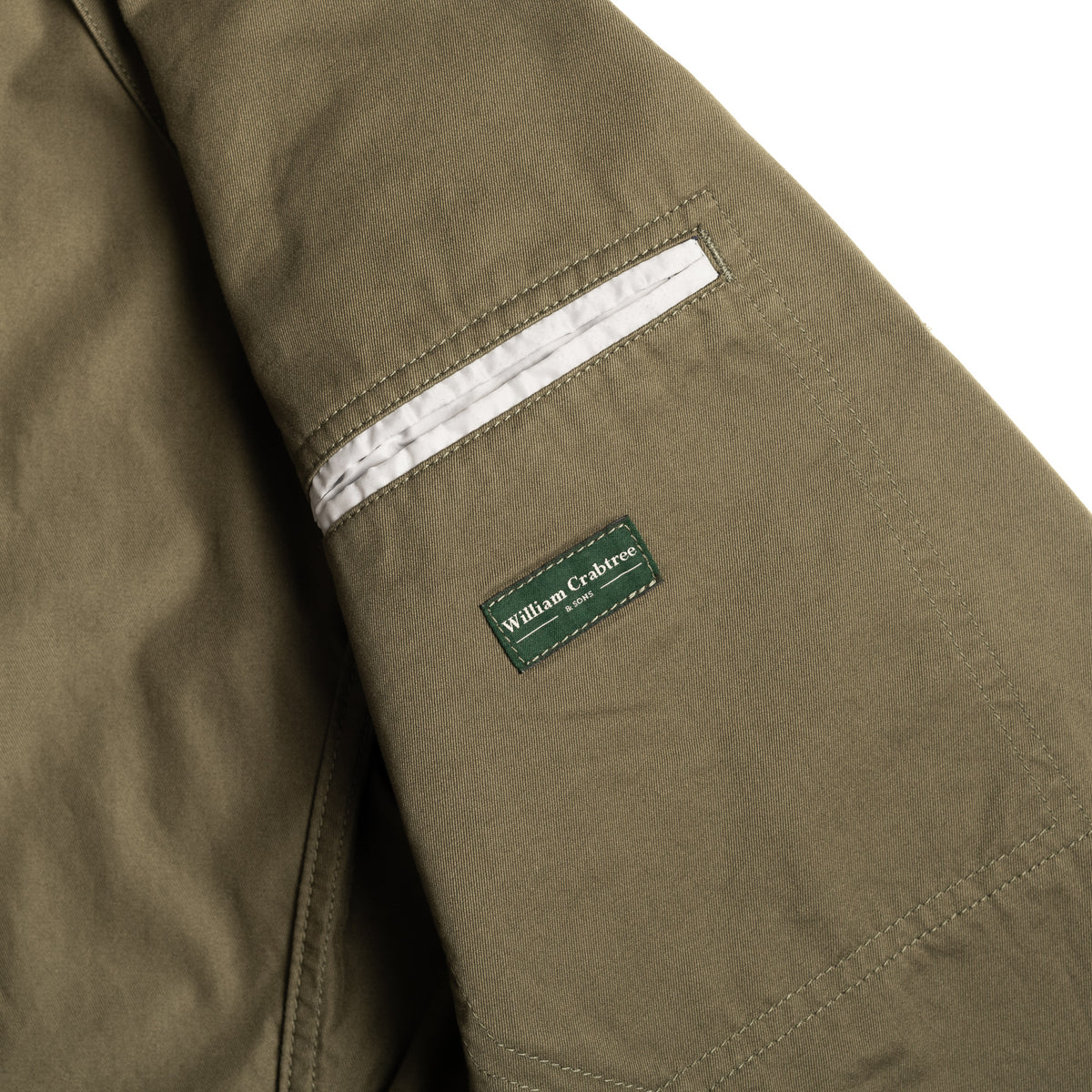 Olive Washed Cotton Barbon Jacket