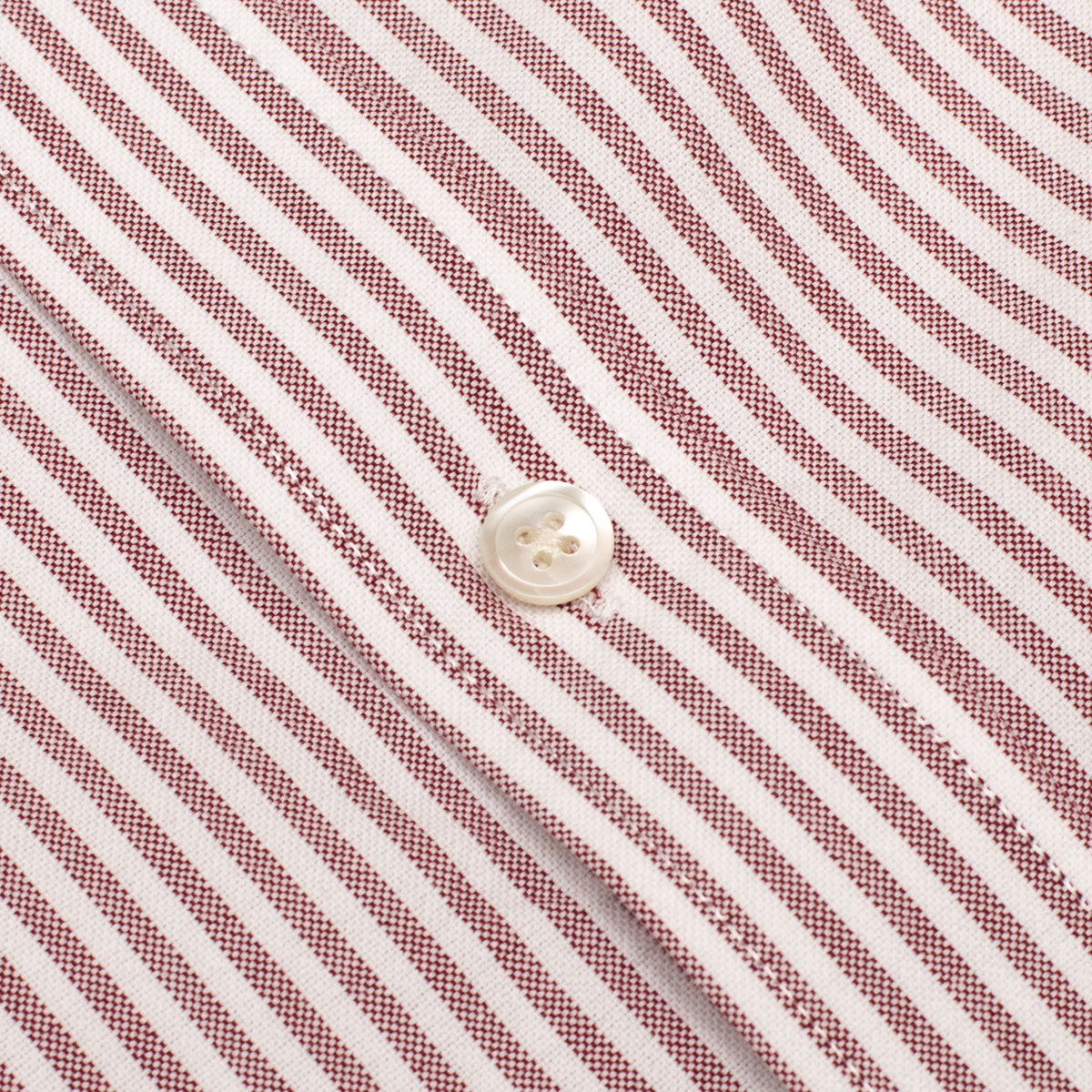 Burgundy Ticking Stripe Oxford Semi-Spread Shirt