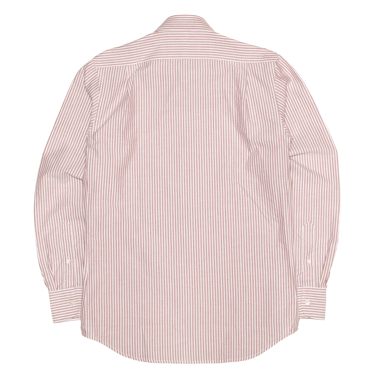 Burgundy Ticking Stripe Oxford Semi-Spread Shirt