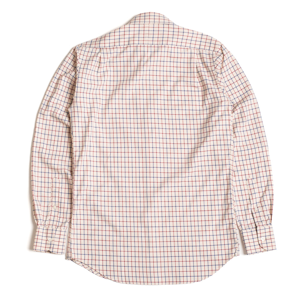 Red and Blue Tattersall Check Brushed Cotton Shirt