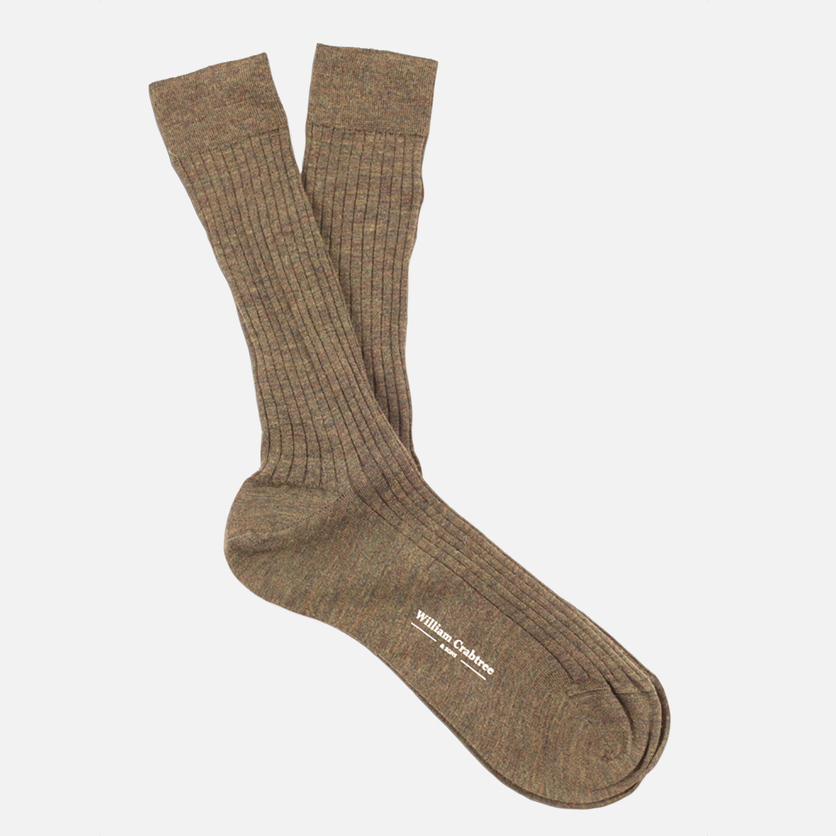 Loden Melange Fine Wool Socks