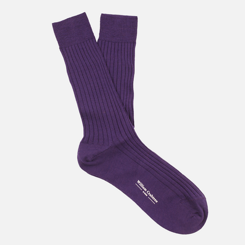 Purple Fine Wool Socks
