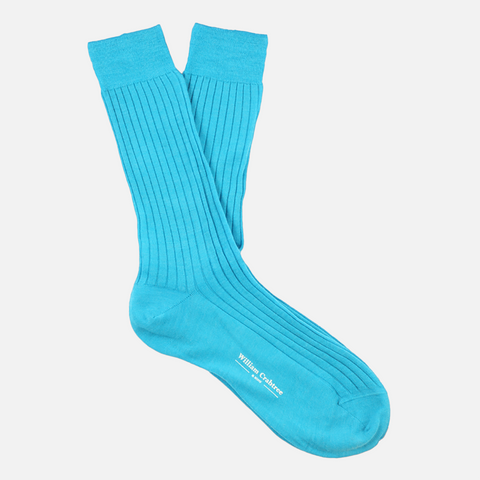 Turquoise Fine Wool Socks