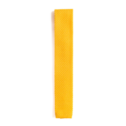 Yellow Wool Knitted Tie