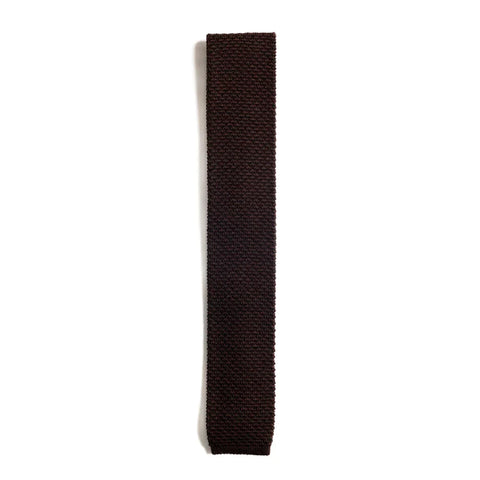 Chocolate Wool Knit Tie