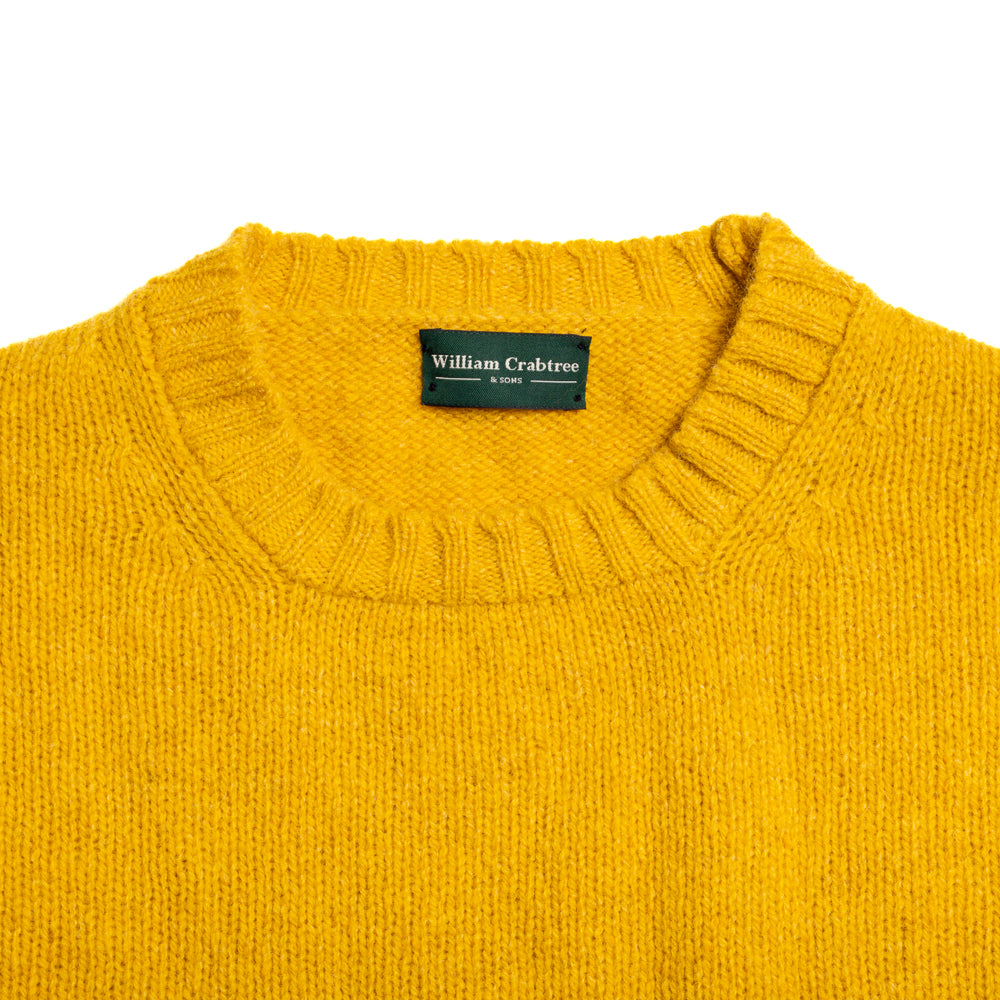 Ochre Shetland Lambswool Crew Neck