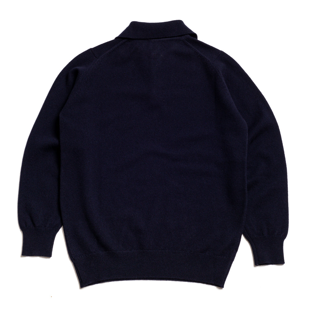 Navy 2 Ply Lamsbwool Sportshirt