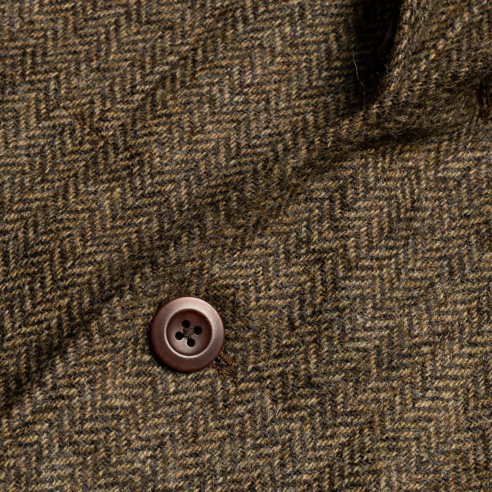 Brown Herringbone Lowgill Tweed Work Jacket