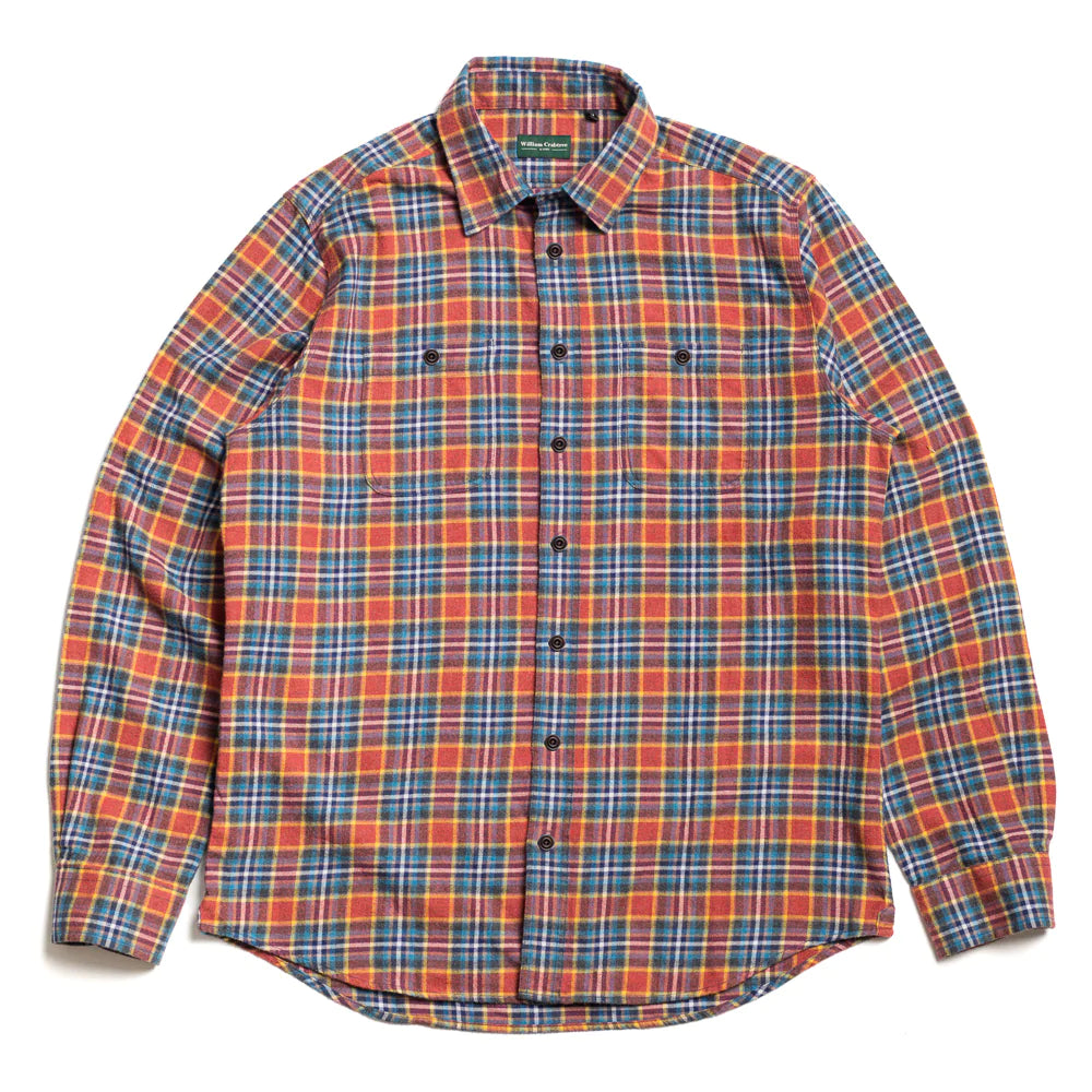 Rust & Blue Check Grizedale Brushed Workshirt