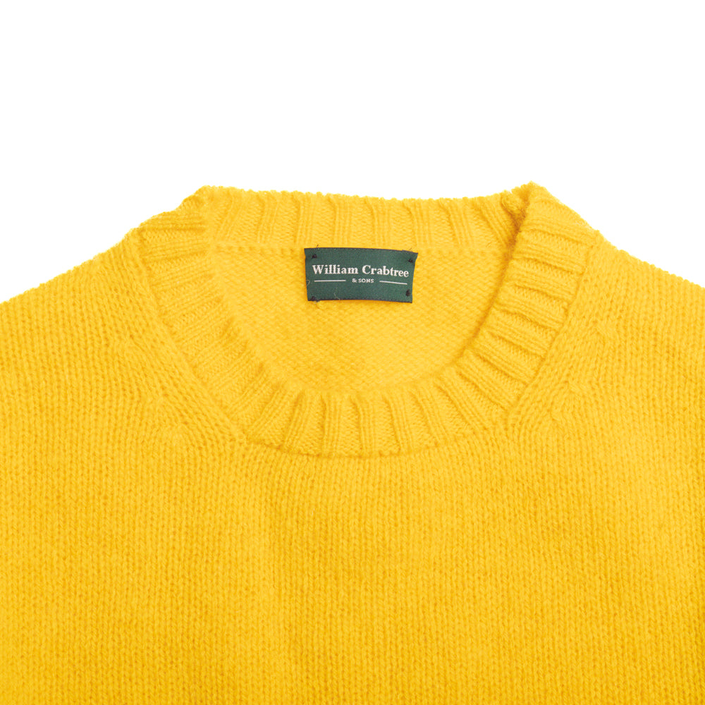 Yellow Shetland Lambswool Crew Neck