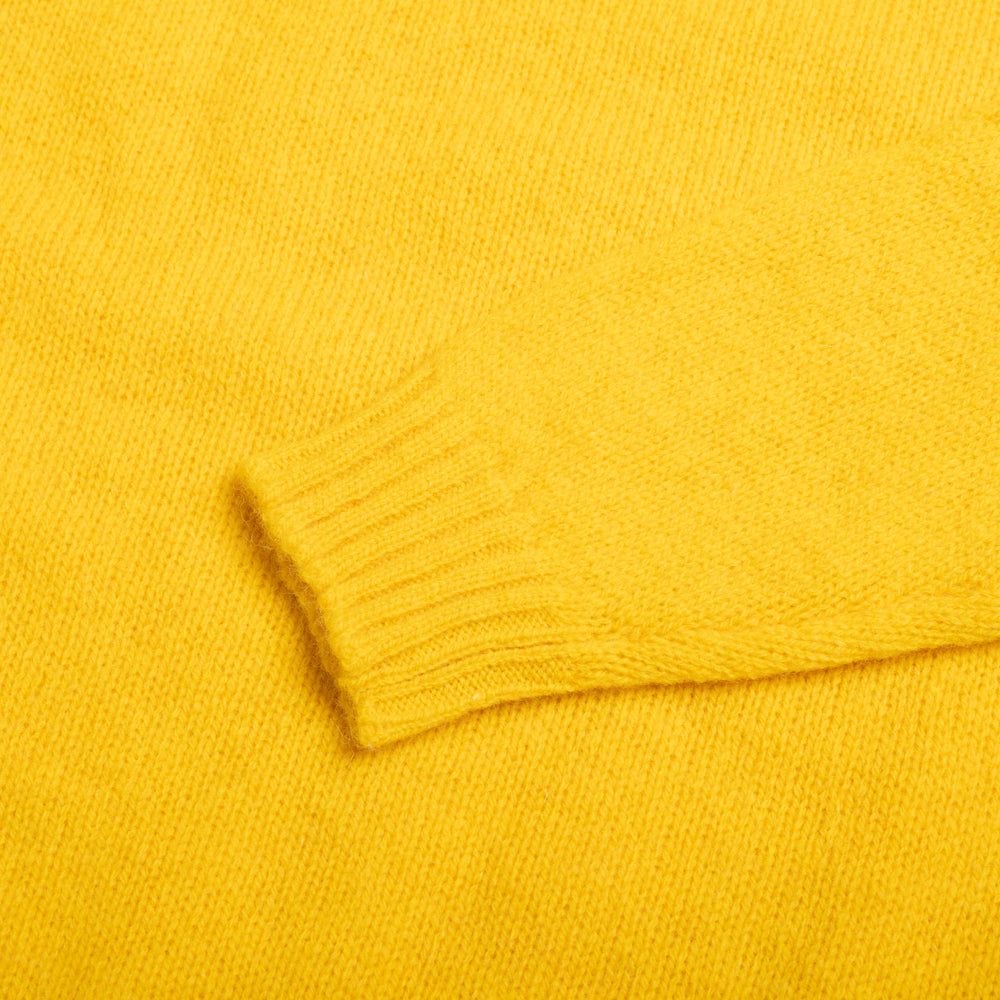 Yellow Shetland Lambswool Crew Neck