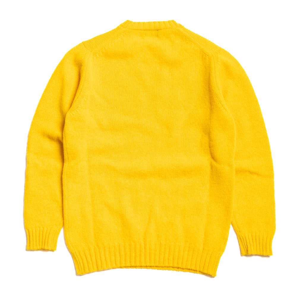Yellow Shetland Lambswool Crew Neck